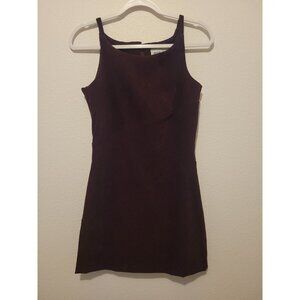 Vintage 90s Y2K Byer Too Mini Velvet Spaghetti Strap Dress Purple Size 7 Women